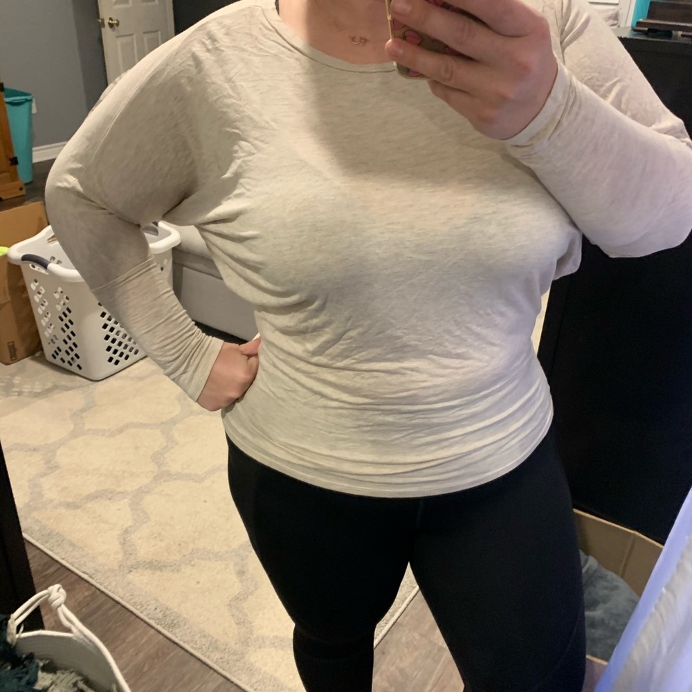 Tan dolman sleeve tee